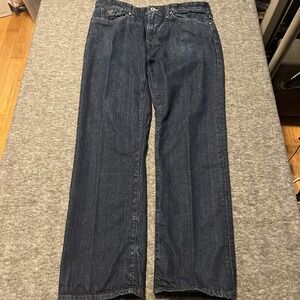 GUESS Lincoln Slim Straight Jeans Mens 36x30 Dark Wash‎ Denim 100% Cotton RTW!